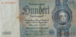 GERMANY 100 MARK REICHSBANKNOTE 1935 VERY RARE NO RESERVE - $18.46