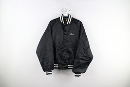Vintage 80s Womens Medium Distressed Spinners Lined Satin Bomber Jacket USA - $1,016.29 MXN
