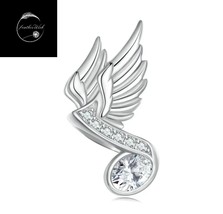 Genuine Sterling Silver 925 I Love Music Musical Note Wings Bead Charm With CZ - £17.99 GBP
