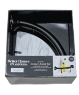 Better Homes &amp; Gardens Matte Black Corner Assist Bar Marble Acrylic Shel... - €26,43 EUR