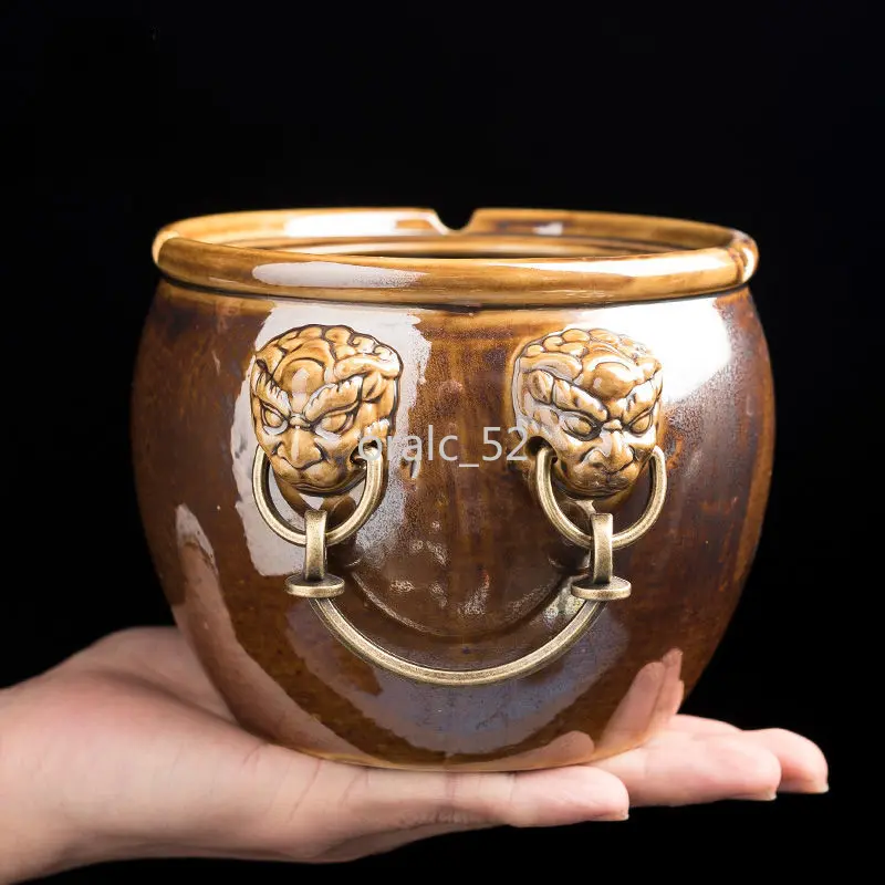 Ashtray Ceramic Handmade Antique Ornaments Porcelain Decorative Ornaments - £54.27 GBP