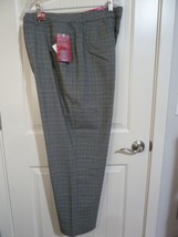 212 Collection Gray Plaid Pants Women’s 22W Short Curvy Fit Straight Leg  - $22.76