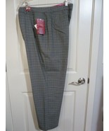 212 Collection Gray Plaid Pants Women’s 22W Short Curvy Fit Straight Leg  - $22.76