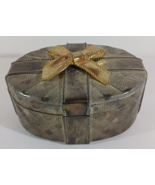 JEWELRY TRINKET BOX Godinger Silver Art Co Ltd LRG Lined OVAL Keepsake G... - $21.84