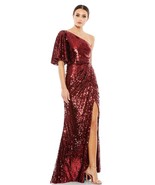 Mac Duggal 93540 One-Shoulder Sequin Column Gown Sz 8 Burgundy - €177,41 EUR