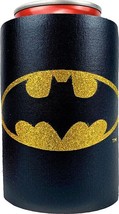 Batman Bat Chest Logo Sparkle Image Huggie Can Cooler Koozie NEW UNUSED - $7.84