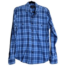 Lucky Brand Mens Blue Plaid Long Sleeve Button Down Collared Casual Shir... - £13.00 GBP