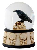 Raven on Skull Water Globe - $18.79