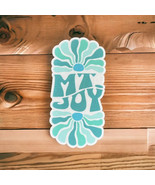 Mt. Joy Teal White Blue Retro Waves | Sticker Slap | Matte Finish 3&quot; x 1.5&quot; - $3.43