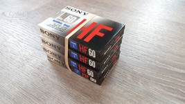4 Vintage Sony Type I Normal Bias HF60 Cassette Tapes - New Unopened - £9.35 GBP