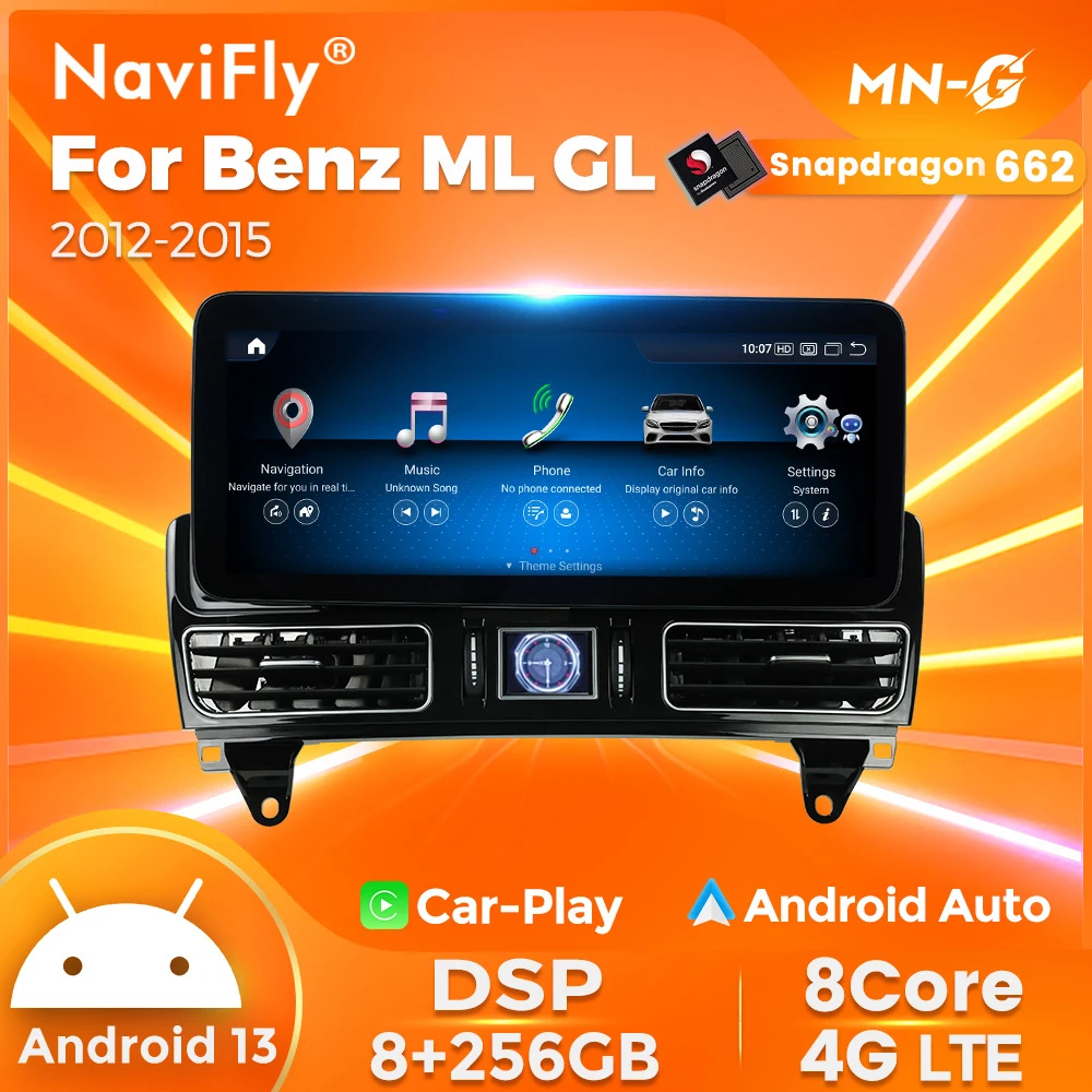 12.5&quot; Android 13 Car Radio Multimedia Video Player For Mercedes Benz ML GL GLE - £605.01 GBP+