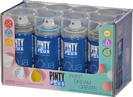 Pintyplus Aqua Spray Paint - Art Set of 8 Water Based 4.2oz Mini Spray Paint - £71.01 GBP