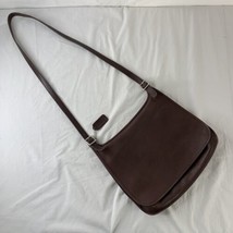 Vintage Coach Brown Small Hippie Flap 9134 Leather Crossbody Bag Purse Hobo - £90.98 GBP
