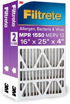 Filtrete 16X25X4(Slimfit), Ac Furnace Air, Exact Dimensions 15.5 X 24.5 ... - £52.47 GBP