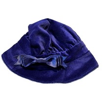 American Girl Rebecca&#39;s Winter Coat Hat Velvet Blue 18&quot; Doll Clothing - £15.34 GBP