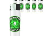 Butane Refillable Electronic Lighter Set of 5 Zombie Design-003 - $15.79