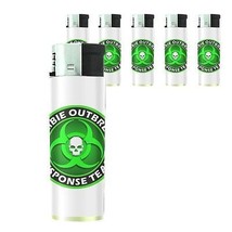 Butane Refillable Electronic Lighter Set of 5 Zombie Design-003 - £12.42 GBP