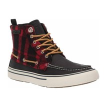 Sperry Men Ankle Boots Bahama Storm Hi Size US 10M Buff Check Red Black Plaid - $93.56