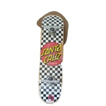 Santa Cruz Black / White Checkered Skateboard Red Logo Yellow Lettering - $199.00