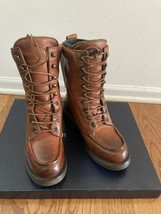 NIB 100% AUTH Ralph Lauren Mens Woodmont Washed Vachetta Combat Boots Sz 7 - £539.76 GBP