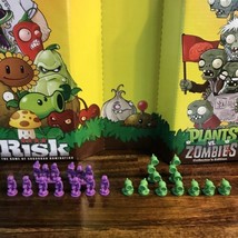 Risk Plants v Zombies Game Parts 2 Mobs 8 Singles / 2 Threepeaters 8 Peashooters - $7.38