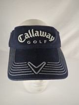 Callaway Golf Adult Unisex Navy Blue Embroidered Adjustable Visor Cap - $12.99