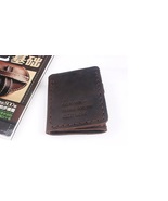Unisex Leather Wallet Vintage Crazy Horse Handmade Wallets - $19.99