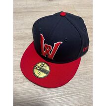 Worcester Red Sox Sz 7 1/8 New Era 5950 Fitted Hat MILB NWT Blue Red - $25.49