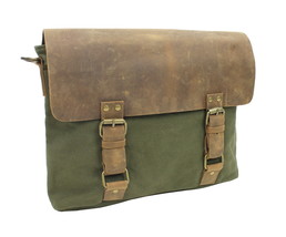 Vagarant Traveler Classic Canvas Messenger Bag CM17. Green - £54.07 GBP