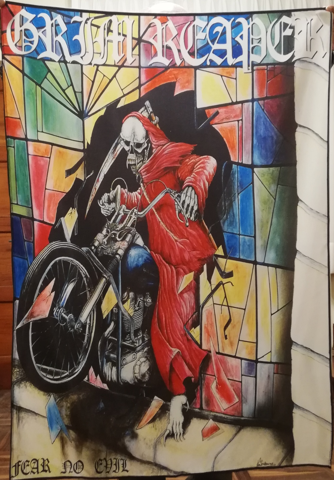GRIM REAPER Fear No Evil FLAG CLOTH POSTER BANNER CD Heavy Metal - $20.00