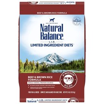 Natural Balance Pet Foods L.I.D. Adult Dry Dog Food Beef &amp; Brown Rice 1ea/24 lb - £99.65 GBP