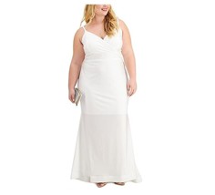 RM Richard Morgan Co Womens Plus 14W White Trumpet Skirt Wedding Dress NWD AX83 - £27.09 GBP