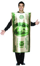 Rasta Imposta Dollar 100 Bill Costume, Green/White, One Size - £87.05 GBP