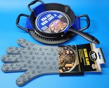 KINGSFORD Cast Iron BBQ Set - 8&quot; Skillet, 10&quot; Topper, Silicone Glove - B... - £34.77 GBP