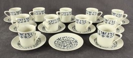 Vintage China Tachikichi Blue Floral Cream Demitasse Tea Espresso Cups &amp;... - £68.36 GBP