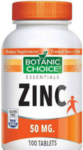 Zinc Virus Flu Cold Immune System 200 Tablet 50mg Botanic Choice - £12.77 GBP