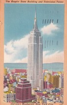 Empire State Building Television Tower New York City NY Postcard C31 - $2.99