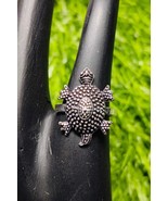 Turtle Ring | Oxidized Silver Adjustable Ring | Boho Animal Jewelry | Sp... - $100.00