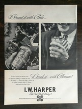 Vintage 1942 I.W. Harper The Gold Medal Whiskey Full Page Original Ad 721 - $6.64
