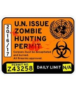 Zombie Hunting Vinyl Window Sticker 15x12cm car permit dead walking humour - £3.76 GBP