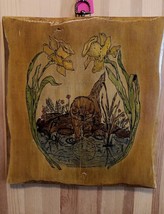 Wood Plaque Handcrafted Painted Cute Cat/Kitten Theme Wall Art Mid Centu... - $19.80