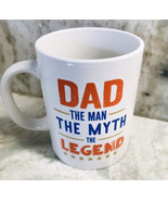 Dad The Man/The Myth/The Legend. 4”H x 3 1/2”W Oversized Coffee Tea Mug ... - £21.99 GBP