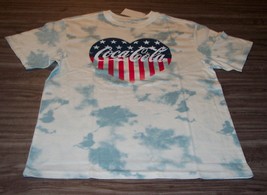 Women&#39;s Teen COCA-COLA American Flag TIE-DYE T-shirt Small New w/ Tag - $19.80