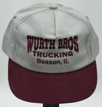 Wurth Bros Trucking Snapback Baseball Hat Cap Advertising Gray / Red Adj... - $12.55