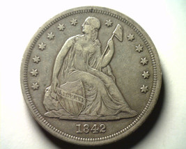 1842 Seated Liberty Dollar Extra Fine Xf Extremely Fine Ef Nice Original Coin - £685.56 GBP