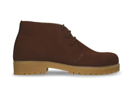Men&#39;s desert boots vegan suede chukka brown shoes ankle casual with rubb... - £94.42 GBP