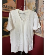 Vintage Stafford White V Neck Under T Shirt Made In USA Single Stitched ... - £21.49 GBP