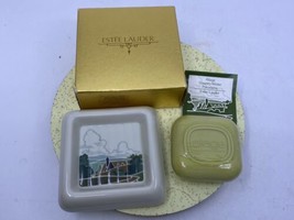 ESTEE LAUDER Aliage Country Winter Porcelain Soap Dish &amp; Cake Soap 3.5oz - £38.75 GBP