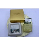ESTEE LAUDER Aliage Country Winter Porcelain Soap Dish &amp; Cake Soap 3.5oz - £38.98 GBP