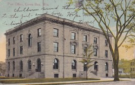 Green Bay Wisconsin WI Post Office 1915 Chillicothe Illinois Postcard D24 - £2.35 GBP